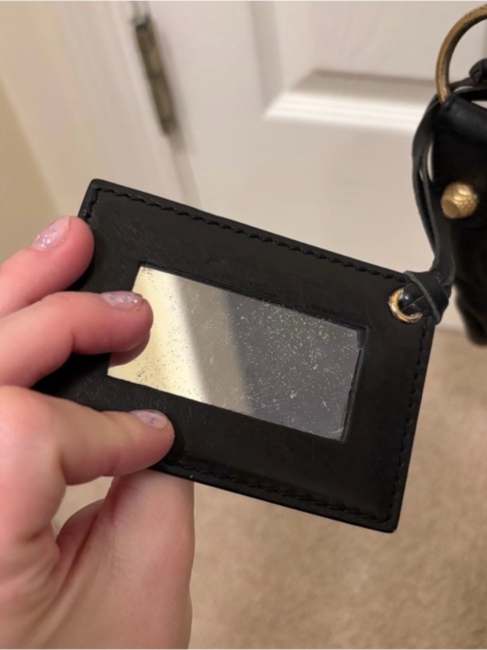 Balenciaga Black Leather Crossbody Bag with Gold Hardware - Picture 7 of 8